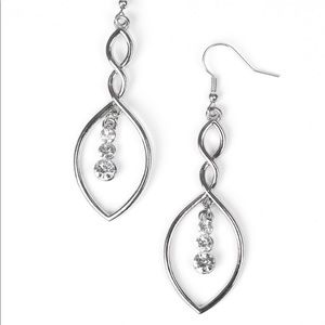 Paparazzi Timeless Twist Silver (White) Earrings